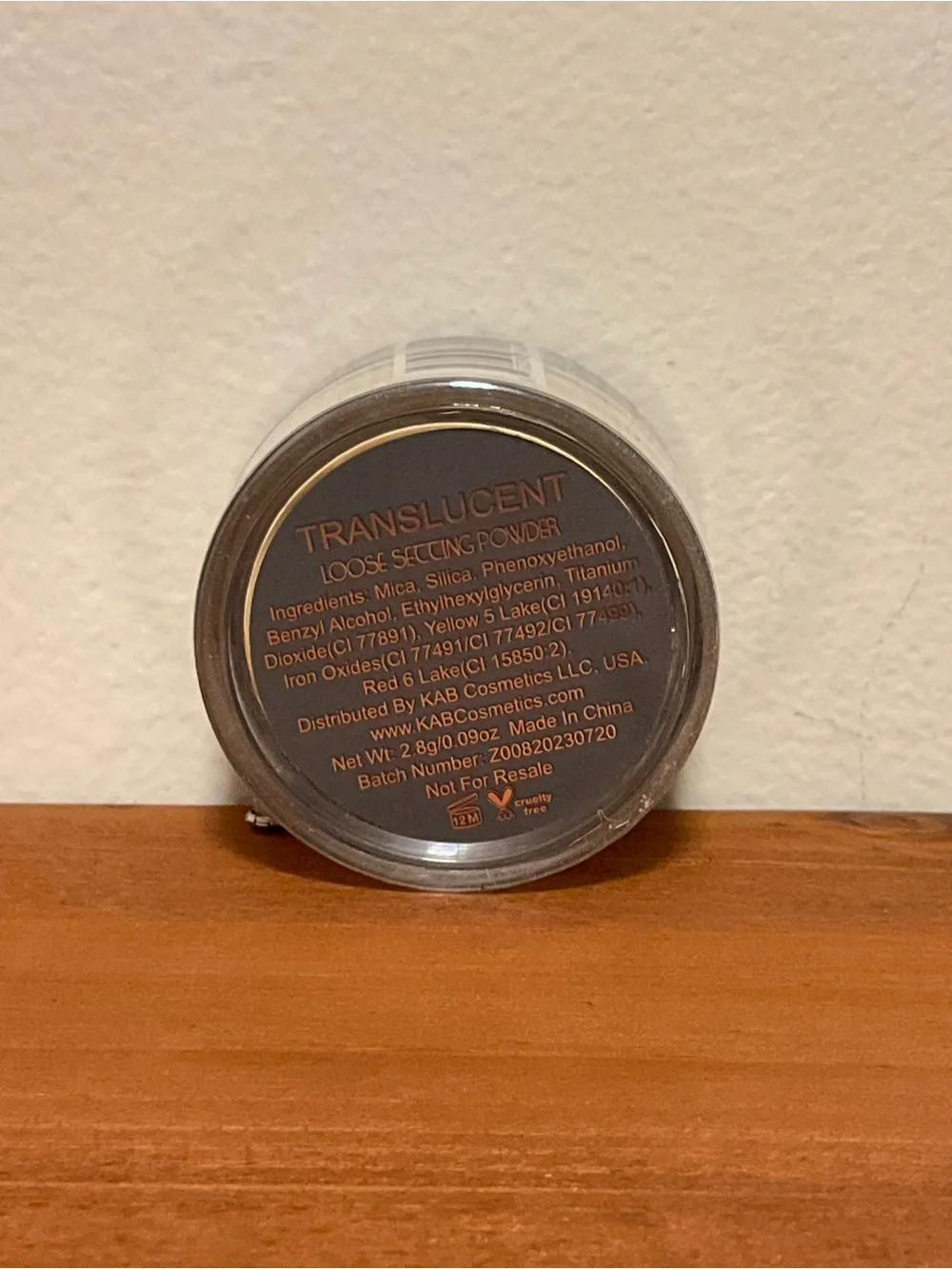 KAB Cosmetics Translucent Loose Setting Powder 0.09 ounces